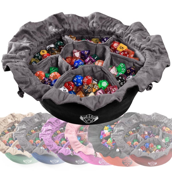 CardKingPro Immense Dice Bags with Pockets - Capacity 150+ Dice - Great for Dice Hoarders [Patented Design]