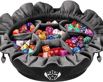 CardKingPro Immense Dice Bag – Freestanding Compartment DND Dice Holder