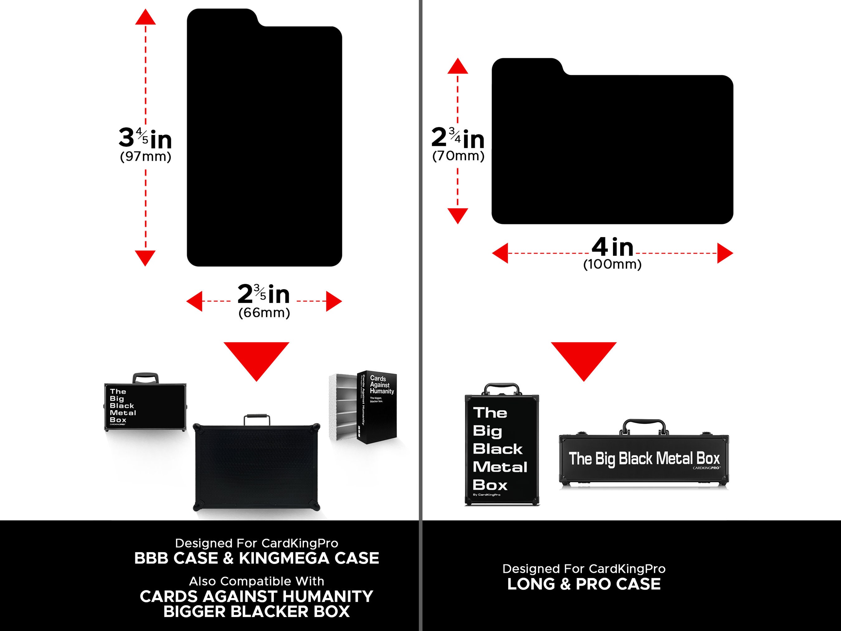 CardKingPro Playing Card Dividers | Pack 16pcs | Writable Tabs | 66 x 97mm | Designed for CAH Bigger Blacker Box & Our BBB Cases