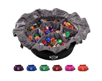 Immense Dice Bags with Pockets, 150+ Dice Capacity, Dice Bag for DnD & Gaming