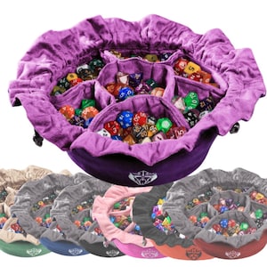 Compartment Dice Bag, 150+ Dice Capacity, RPG Gaming