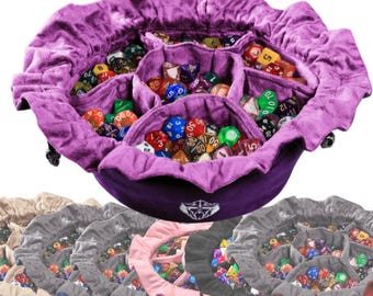 Compartment Dice Bag, 150+ Dice Capacity, RPG Gaming