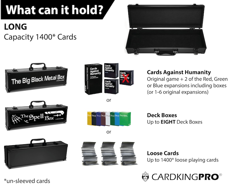 cards against humanity case the big black metal box etsy