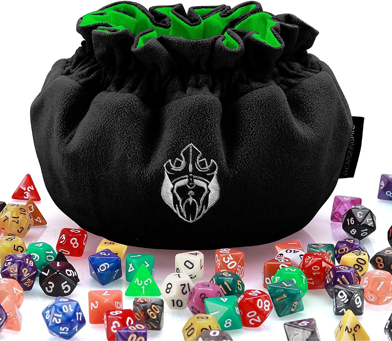 Dice Bag with 15 Pockets Black&Green Capacity 200 Dice Etsy