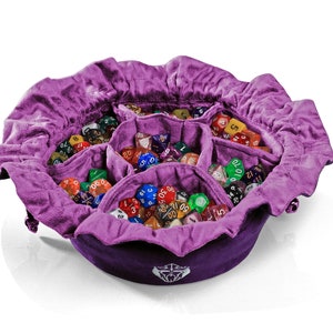 CardKingPro Immense Dice Bags with Pockets -  Capacity 150+ Dice - Great for Dice Hoarders [Patented Design]