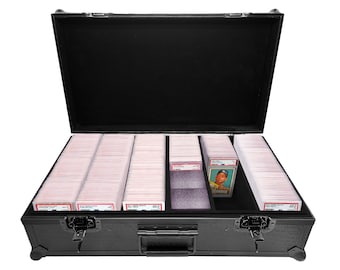 Graded Card Storage Case | [KingCollector] | Fits 250+ Graded Cards | Strong Protection, Lockable, Including Foam Blocks.