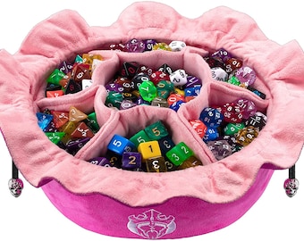 Pink Multi-Pocket Bag – Freestanding D&D Holder (150+ Capacity)
