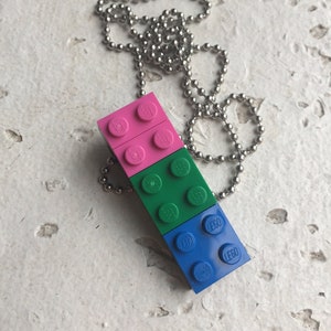Lego Brick Polysexual Pride Necklace