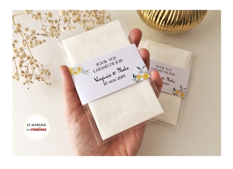Larmes de joie personnalisées kraft mouchoir individuel | Etsy