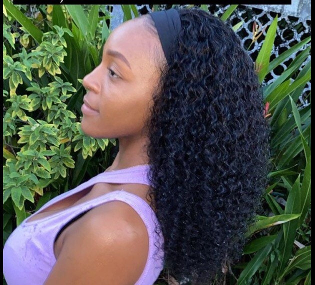 Natural headband wig