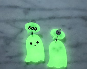 Boucles D'oreille Squelettes Phosphorescentes