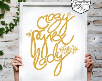 Butterfly Gold Pyrex, Crazy Pyrex Lady SVG/Clip Art