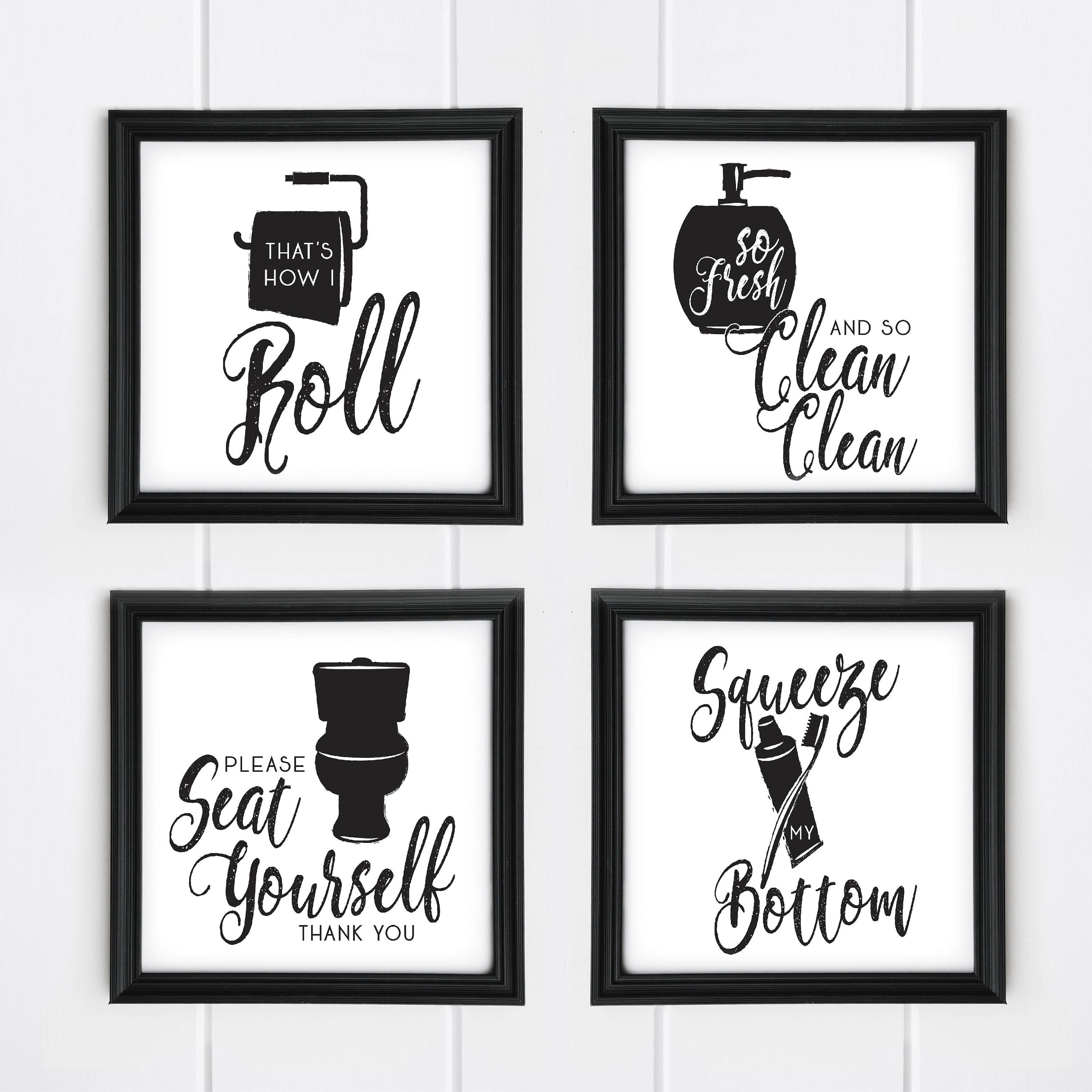 Bathroom Break Sign So Clean Clean INSTANT PRINT Funny Etsy
