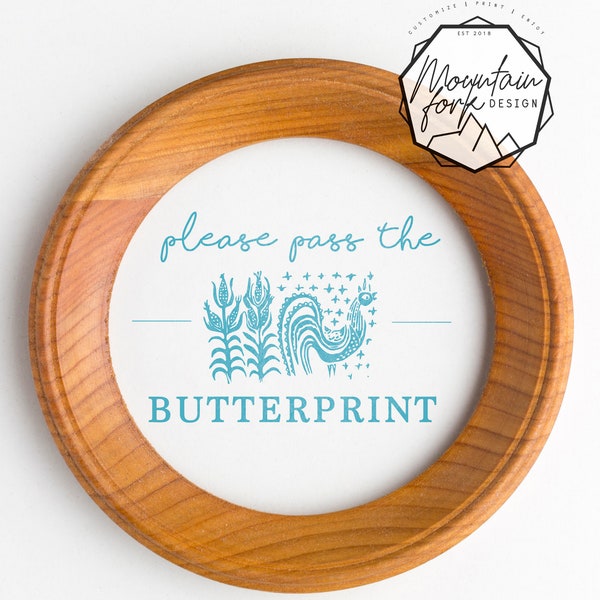 Pyrex "Please Pass the Butterprint" -  SVG/Clip Art