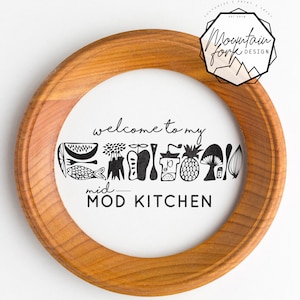 Pyrex &quot;Welcome to My MidMod Kitchen&quot; -  SVG/Clip Art