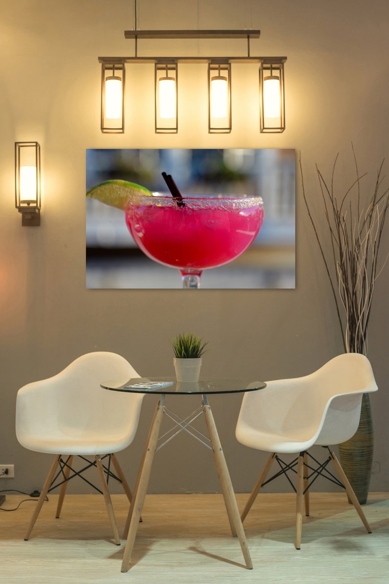 Prickly Pear Margarita Cocktail Photo Art Wall Metal Print Tequila Bar Santa Fe Etsy