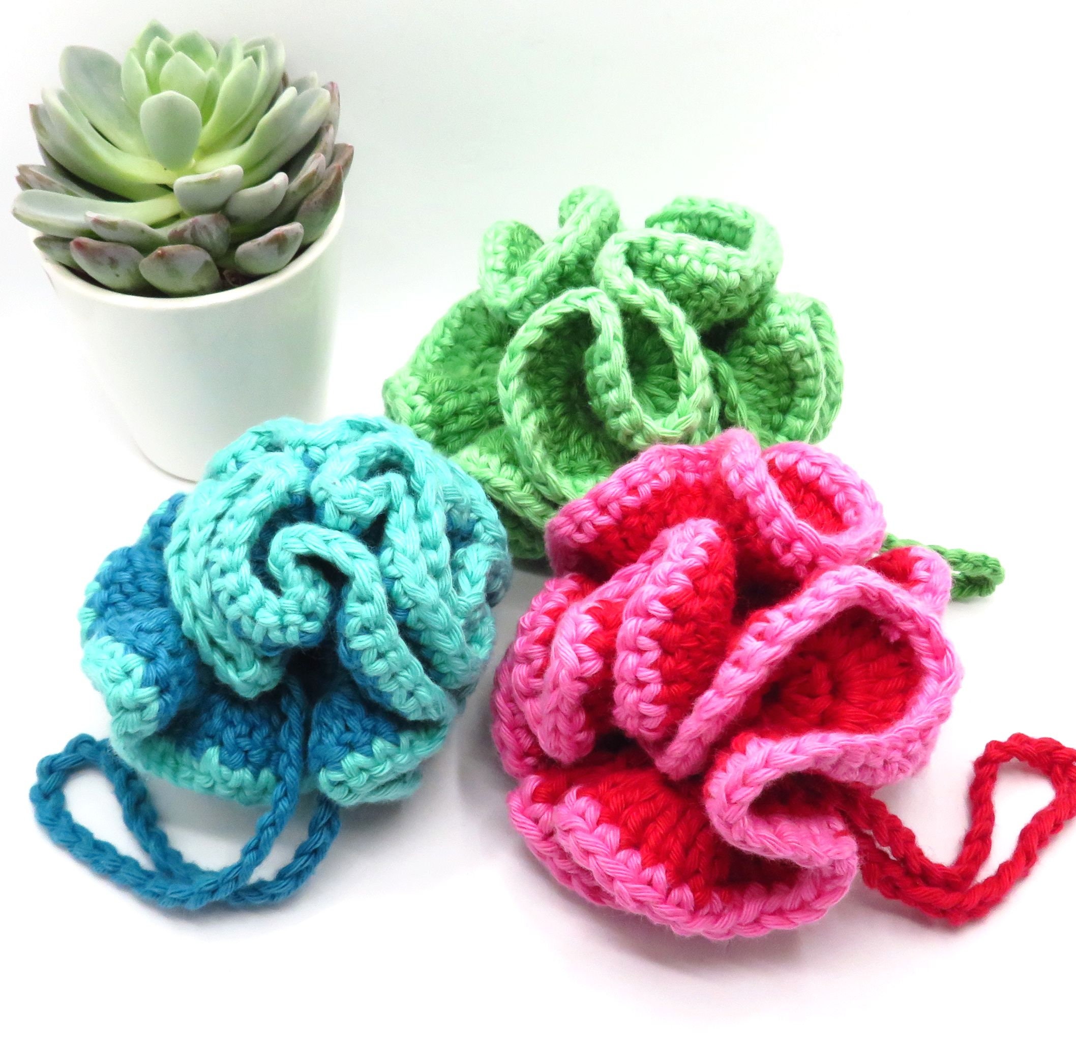 Ecofriendly bath and shower puff Shower loofah in cotton Etsy