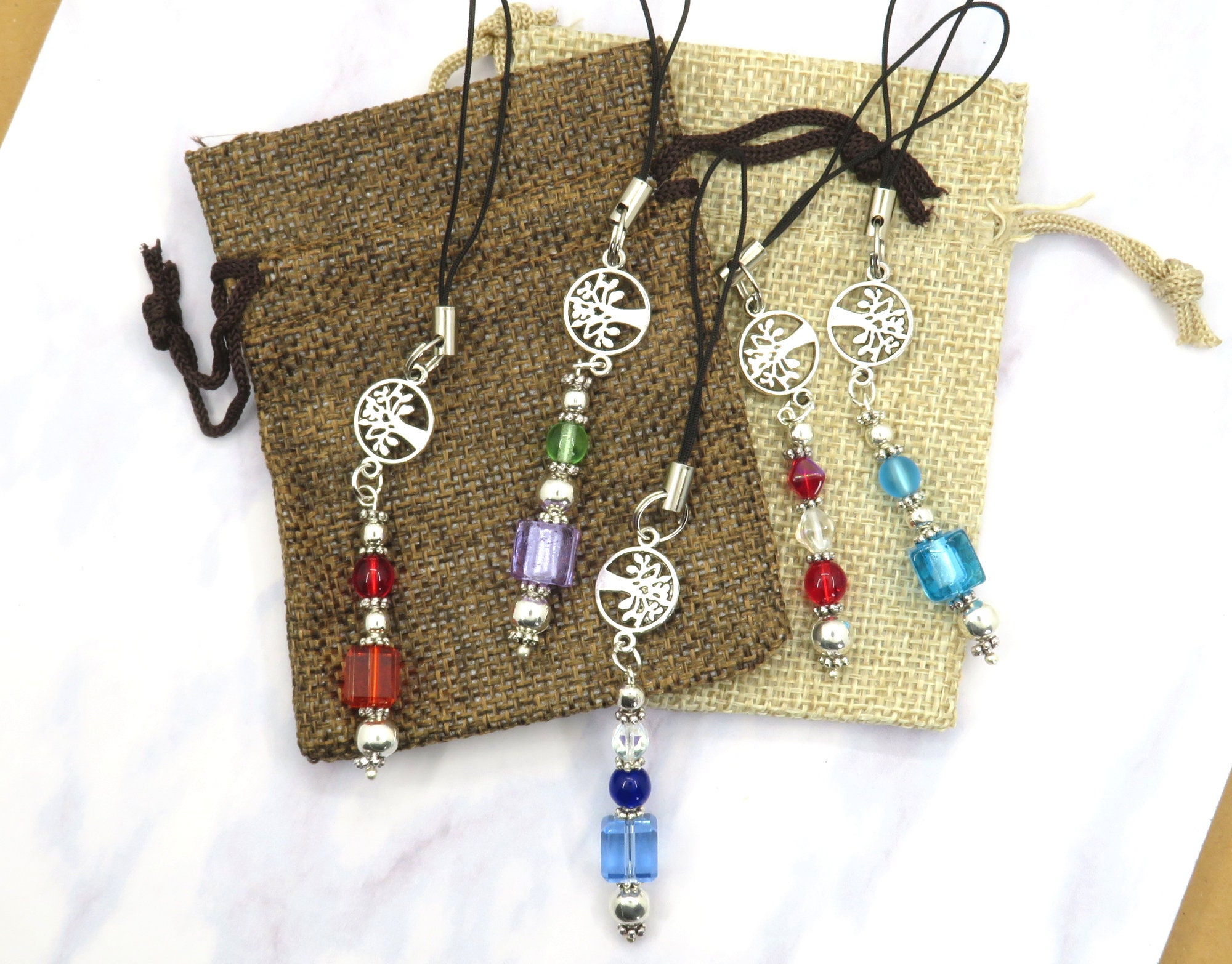 Beaded Phone Charm Cell Phone Charm Tree of Life Charm Etsy