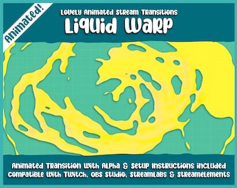 Liquid Warp Stream Transition: Hand Drawn Stinger Pack (Digital Download)
