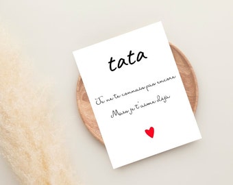 Printable card, Future tata, original gift, tata announcement, pregnancy announcement, baby announcement, you are going to become tata, original announcement