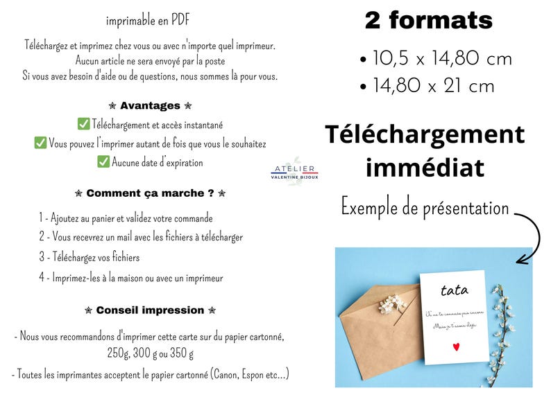 Carte à imprimer, Future tata, cadeau original, annonce tata, annonce grossesse, annonce bébé, tu vas devenir tata, annonce original image 2