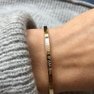 Personalized message bracelet, GOLD color - original gift idea, EVJF, birthday, Mother's Day, Mom, Godmother, Auntie, Mom, Girlfriend