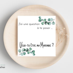 Godmother Ad Digital Card, Do you want to be my Godmother, instant download, printable card, future Godmother, request Godmother image 1