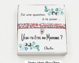 Coffret Cadeau Marraine « Veux-tu Être Ma Marraine ? » – Trousse, Porte-Clés, Bracelet & Carte, Parfait Baptême Noël