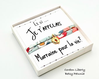 Coffret - Et si ... Je t'appelais Marraine pour la vie ? Petits pieds OR, Future marraine, annonce grossesse, annonce bébé, demande marraine