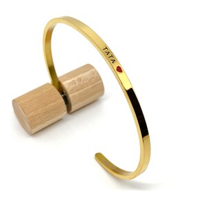 LParkin Double Perlage Bracelet Tante Acier Inoxydable Réglable, Original Cadeau Tata Anniversaire Fete Des Meres Noël, Cadeau Journée Du Souvenir