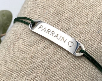 Bracelet PARRAIN, futur parrain, bracelet cordon Parrain, demande Parrain, veux-tu être mon parrain ?