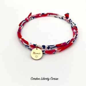 MAMIE, Cordon Liberty ajustable, cadeau mamie, bracelet personnalisé, cadeau original, future mamie, Fête des grands mères image 2