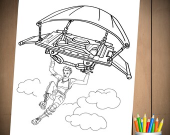 fortnite battle royale coloring page for birthday party etsy