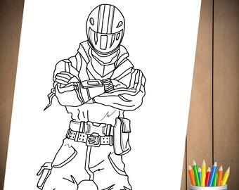 fortnite battle royale coloring page for birthday party etsy