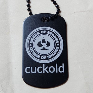 QoS Cuckold Necklace, Aluminum Plate
