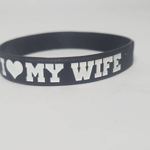 Cuckold&#39;s Secret Discreetly Show Your Kink with Our I (HEART) MY Wife Wristband