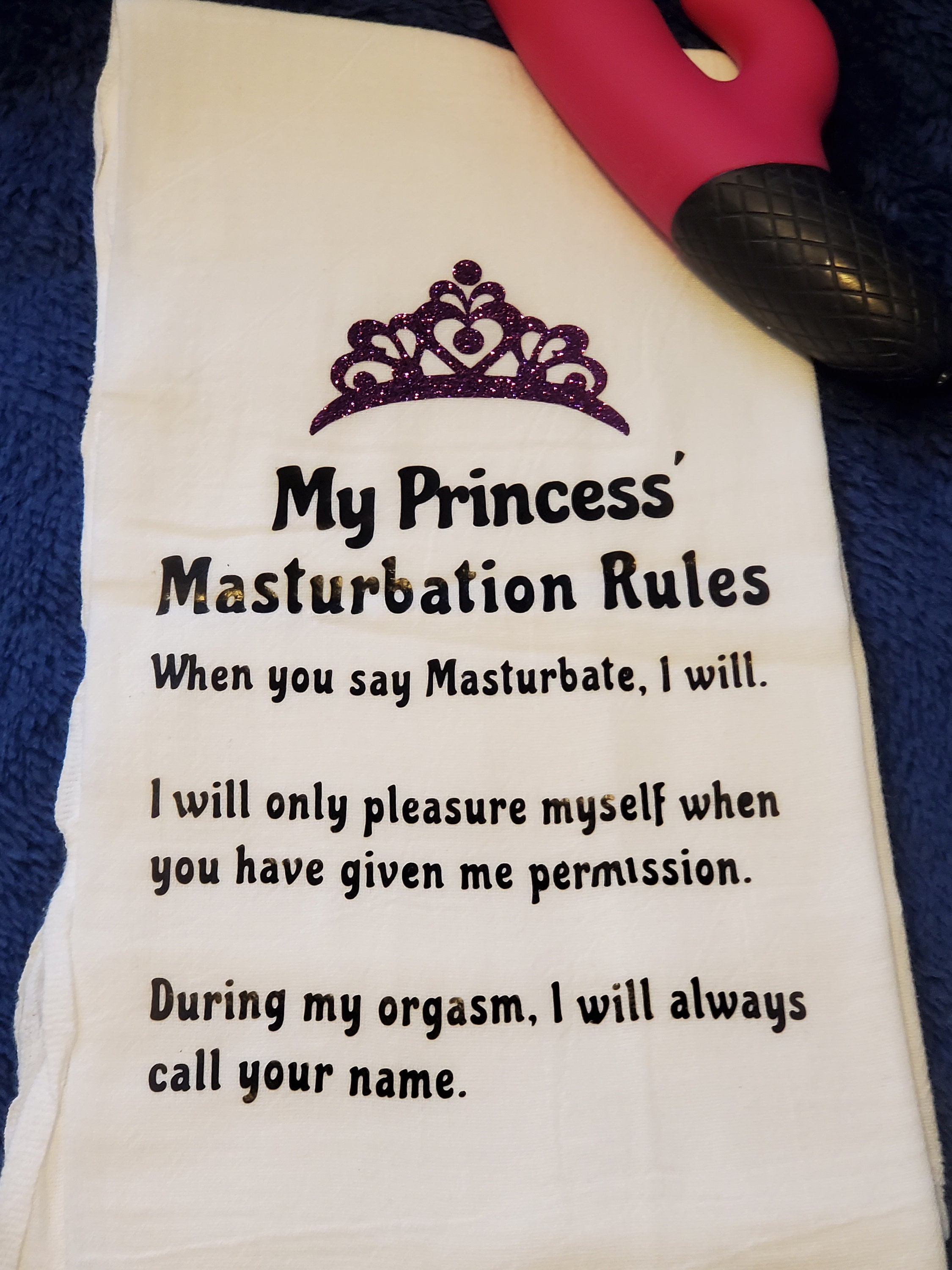 Masturbation Rules Towel Kinky T For Lovers Bdsm Rules For Submissive Bedside Towel Cum