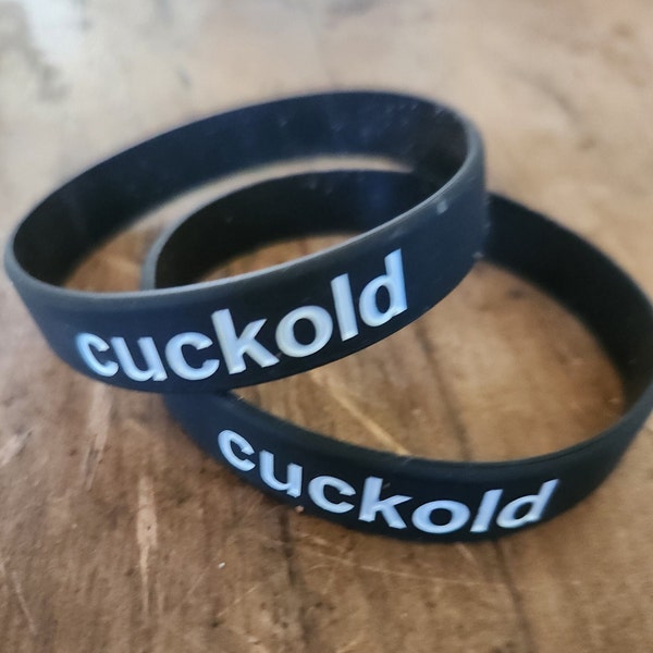 Cuckold Wristband. Cuckold bracelet. Jewelry for cuckold. Gift for cuckold husband in Regular size and XL
