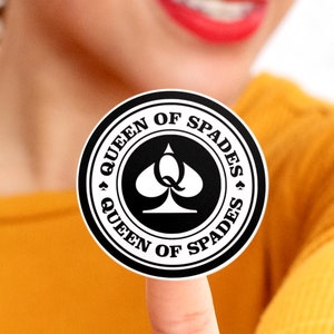 Queen of Spades Stickers - Waterproof 2&3 inch. Show QoS Pride. Perfect for Hotwife, BBC, Cuckold couples and enthusiasts