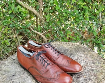 Stacy Adams Wingtip Oxford - Men's - Cognac Sz 10 D