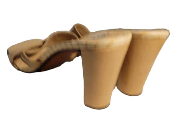 Stuart Weitzman Open Toe Slides Size 6/ Leather S… - image 6