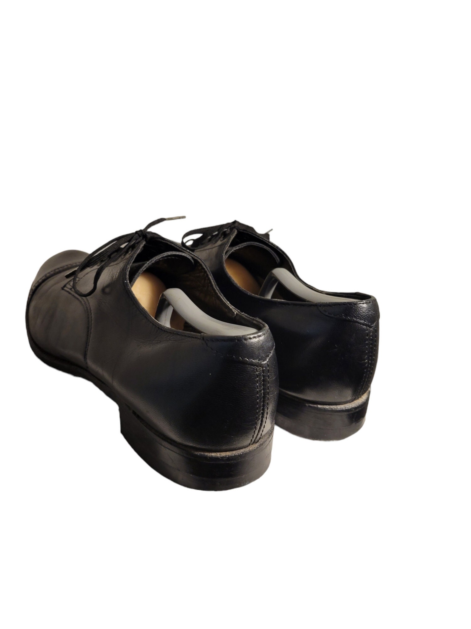 Vintage Stacy Adams Black Leather Oxfords - Cap Toe Dress  display picture 1