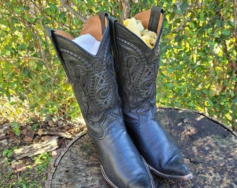 Vintage Men Genuine Leather Cowboy Boots By Cuadra Size 8.5/ Men Go Western Style Boots/Men Cowboy Boots