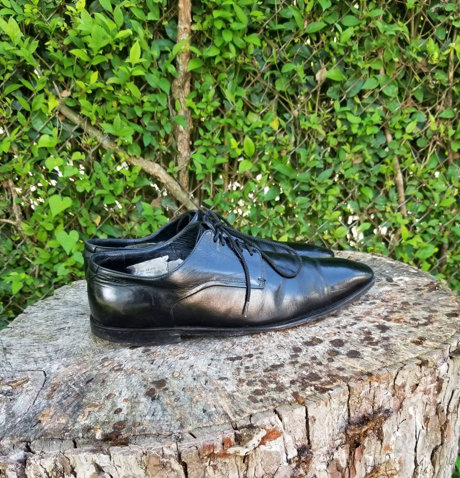 BOSS Mens Black Bruce Cap Toe Block Heel Lace-Up Leather Dress Oxford Shoes 10.5 BOSS: Black Cap-Toe Leather Derbys | SSENSE main image 3