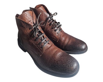 Robert Graham Men's Brown Leather Boots Lace Up Size 10.5