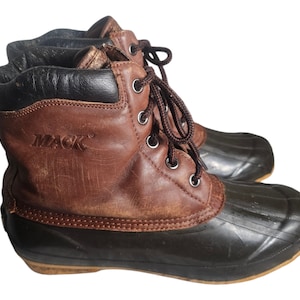 Bottes de canard imperméables Mack pour hommes, doublure sherpa, tige en acier, taille 11