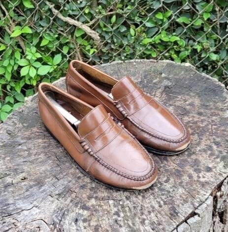 Size 8.5 Vintage Brown Penny Loafers by Leather Classics/80s - Etsy