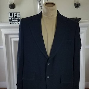 Vintage Austin Leed Sports Coat/ 100% Polyester Suit Jacket From The 70s/Disco Jacket Size 42