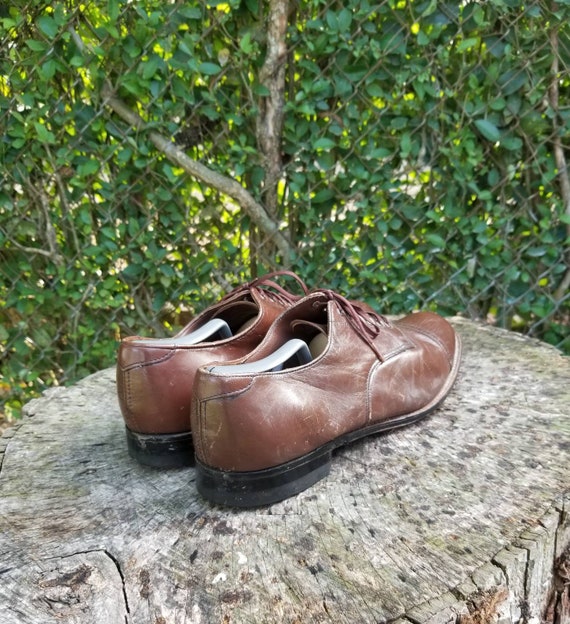 Sz 11.5 D Vintage Wingtip Shoes By Stacy Adams/Ge… - image 4