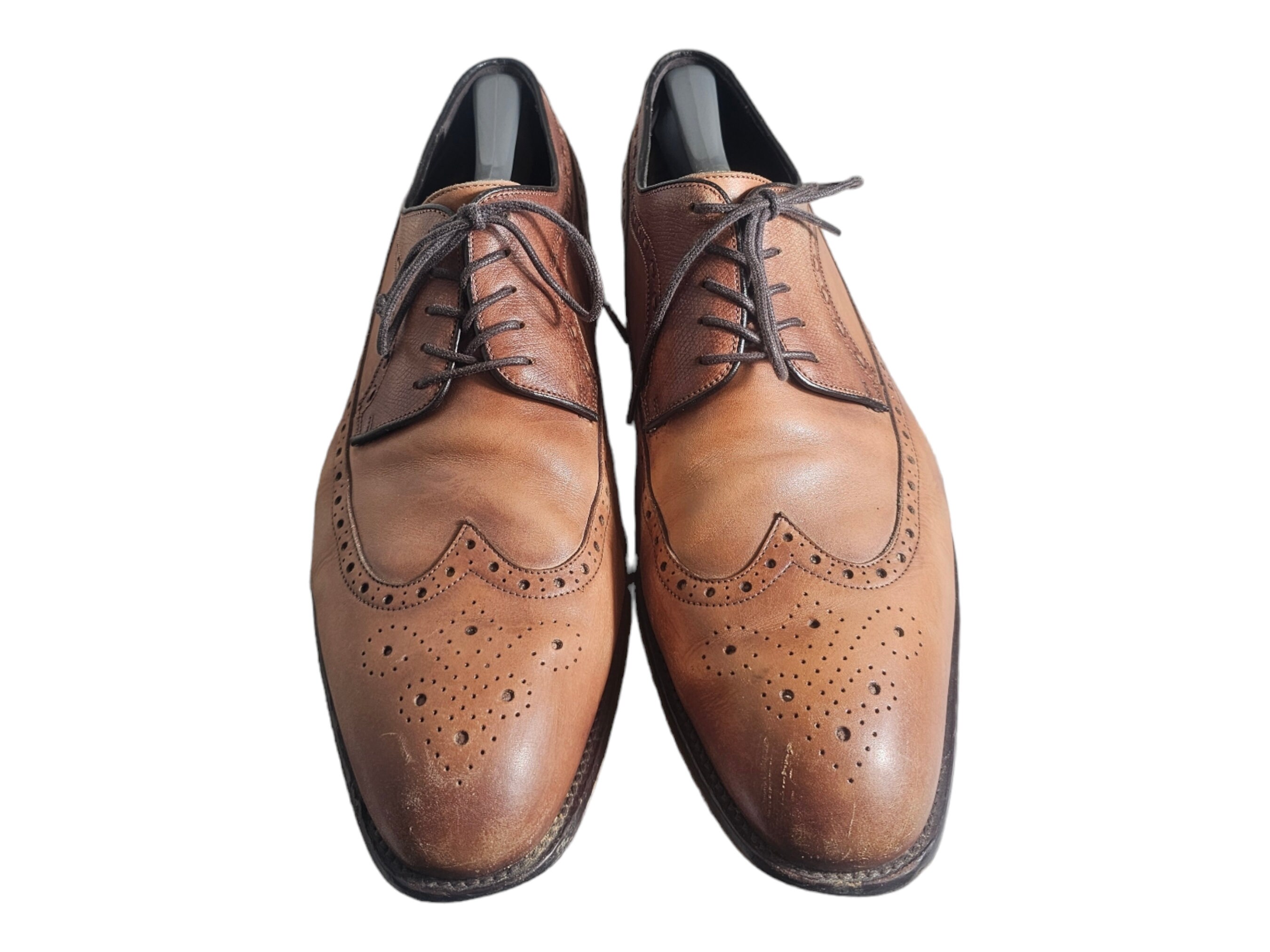 Johnston & Murphy Shoes Mens Size 12 Wing Tip Brown Leather Brogue Oxford *GUC* Johnston & Murphy Brown Leather Oxford Wingtip Dress Size 12  main image 4